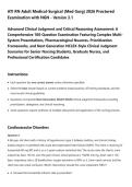 ATI RN Adult Medical-Surgical &lpar;Med-Surg&rpar; 2026 Proctored&NewLine;Examination with NGN - Version 3&period;1&NewLine;Advanced Clinical Judgment and Critical Reasoning Assessment&colon; A&NewLine;Comprehensive 100-Question Examination