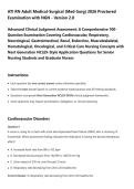 ATI RN Adult Medical-Surgical &lpar;Med-Surg&rpar; 2026 Proctored&NewLine;Examination with NGN - Version 2&period;0&NewLine;Advanced Clinical Judgment Assessment&colon; A Comprehensive 100&NewLine;Question Examination 
