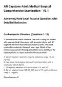 ATI Capstone Adult Medical-Surgical&NewLine;Comprehensive Examination - V3&period;1&NewLine;Advanced&sol;Hard Level Practice Questions with&NewLine;Detailed Rationales