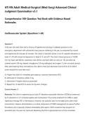 ATI RN Adult Medical-Surgical &lpar;Med-Surg&rpar; Advanced Clinical&NewLine;Judgment Examination v3&period;1&NewLine;Comprehensive 100-Question Test Bank with Evidence-Based&NewLine;Rationales