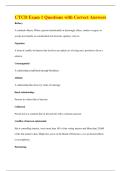 CTCD Exam 1 Questions with Correct Answers