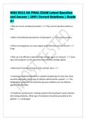 WGU D311 OA FINAL EXAM Latest Question&NewLine;and Answer &vert; 100&percnt; Correct Solutions &vert; Grade&NewLine;A&plus;