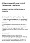ATI Capstone Adult Medical-Surgical&NewLine;Comprehensive Examination&NewLine;Advanced-Level Practice Questions with&NewLine;Rationales