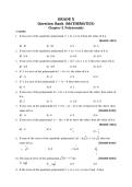 Polynomial worksheet