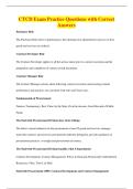 CTCD Exam Practice Questions with Correct&NewLine;Answers