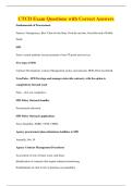 CTCD Exam Questions with Correct Answers