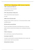 CTCD Test 2 Questions with Correct Answers