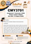 CMY3701 Assignment 1 &lpar;COMPLETE ANSWERS&rpar; Semester 2 2026 &lpar;352210&rpar; - DUE 14 August 2026
