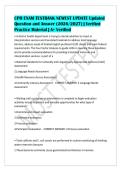 CPH EXAM TESTBANK NEWEST UPDATE Updated&NewLine;Question and Answer &lpar;2026&sol;2027&rpar; &vert; Verified&NewLine;Practice Material &vert; A&plus; Verified&NewLine;