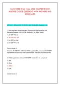 HAZWOPER FINAL EXAM &vert;300 COMPREHENSIVE &NewLine;MULTIPLE-CHOICE QUESTIONS WITH ANSWERS AND &NewLine;RATIONALES