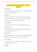 D351 Test Questions with 100&percnt; Correct&NewLine;Answers
