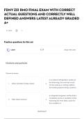 FDNY Z51 RMO FINAL EXAM WITH CORRECT ACTUAL QUESTIONS AND CORRECTLY WELL DEFINED ANSWERS LATEST ALREADY GRADED A&plus;