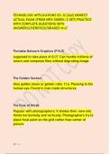TECHNOLOGY APPLICATIONS EC-12 &lpar;242&rpar; NEWEST &NewLine;ACTUAL EXAM &lpar;FROM MRS SWEEK-S SET&rpar; PRACTICE &NewLine;WITH COMPLETE QUESTIONS WITH &NewLine;ANSWERS&sol;&sol;VERIFIED&sol;&sol;GRADED A&plus;&sol;&sol;