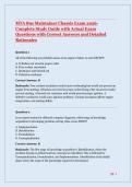MTA Bus Maintainer Chassis Exam 2026 - Complete Study Guide with Actual Questions&comma; Answers & Detailed Rationales &vert; Graded A&plus;