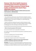 Pearson VUE Life & Health Insurance Licensing Exam Practice Questions & Answers &vert; State Insurance License Study Guide &vert; Comprehensive Exam Prep &vert; 2025&sol;2026 Update