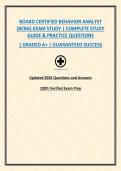 BOARD CERTIFIED BEHAVIOR ANALYST &lpar;BCBA&rpar; EXAM STUDY &vert; COMPLETE STUDY GUIDE & PRACTICE QUESTIONS