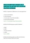 NHCO PHLEBOTOMY GRADED APLUS &NewLine;QUESTION COLLECTION WITH DETAILED &NewLine;SOLUTION COVERAGE 