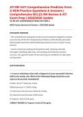 ATI RN VATI Comprehensive Predictor Form A NGN Practice Questions & Answers &vert; Comprehensive NCLEX-RN Review & ATI Exam Prep &vert; 2025&sol;2026 Update