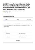 IAHCSMM Central Services Sterile Technician Certification Exam Questions & Answers &vert; Complete Practice Test &vert; Verified Answer Key &vert; Latest 2026 Edition &vert; Study Guide