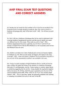 AHIP FINAL EXAM TEST QUESTIONS &NewLine;AND CORRECT ANSWERS