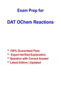 DAT Organic Chemistry Reactions Study Guide 2026&ndash;2027 &vert; High-Yield OChem Review & DAT Exam Prep