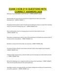 HCM-2110 Exam 3 Questions with Correct Answers 2026 &vert; Comprehensive Healthcare Management Exam Review & Study Guide