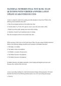 MATERNAL NEWBORN FINAL TEST BANK  EXAM QUESTIONS WITH VERIFIED ANSWERS LATEST UPDATE GUARANTEED SUCCESS