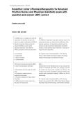 Rosenthal&colon; Lehne's Pharmacotherapeutics for Advanced Practice Nurses and Physician Assistants exam with question and answer 100&percnt; correct&NewLine;&NewLine;&NewLine;
