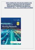 Test Bank - Burns and Grove's The Practice of Nursing Research &lpar;9th Edition&rpar; All Chapters Covered
