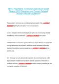 SBVC Psychiatric Technician State Board Exam &NewLine;Newest 2026 Questions and Correct Detailed &NewLine;Answers Already Graded A&plus; 