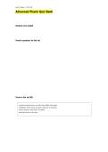 Advanced Pharm Quiz Bank