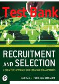TEST BANK RECRUITMENT AND SELECTION A STRATEGIC APPROACH FOR CANADIAN ORGANIZATIONS 2ND FINAL PAPER CORRECT ANSWERS FULL SOLUTION&period;pdf&NewLine;&NewLine;