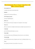 Electromagnetic Waves Exam 1 Questions with&NewLine;100&percnt; Correct Answers