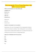 Electromagnetic Waves Exam Questions with&NewLine;100&percnt; Correct Answers