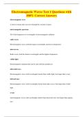 Electromagnetic Waves Test 1 Questions with&NewLine;100&percnt; Correct Answers