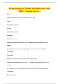 Electromagnetic Waves Test Questions with&NewLine;100&percnt; Correct Answers