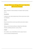 Georgia Milestones Biology EOC Exam Questions&NewLine;with Correct Answers