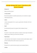 Georgia Biology EOC Exam 1 Questions with&NewLine;Correct Answers