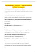 Georgia Biology EOC Exam 1 Review Questions&NewLine;with Correct Answers