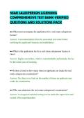 NSAR SALESPERSON LICENSING &NewLine;COMPREHENSIVE TEST BANK VERIFIED &NewLine;QUESTIONS AND SOLUTIONS PACK 