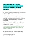 NSAR SALESPERSON LICENSING &NewLine;EXAMPREP VERIFIED QUESTIONS AND &NewLine;SOLUTIONS COMPLETE LEARNING &NewLine;PACKAGE 