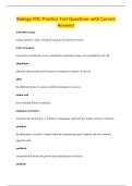 Biology EOC Practice Test Questions with Correct&NewLine;Answers