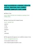 NSAR SALESPERSON LICENSING UPDATED &NewLine;ACTUAL QUESTIONS AND CORRECT &NewLine;ANSWERS COMPLETE STUDY GUIDE 