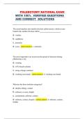 Phlebotomy National Exam &ndash; National Phlebotomy Certification &ndash; Complete Exam Questions and 100&percnt; Verified Correct Solutions Study Guide
