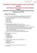 Test Bank - Canadian Families Today 4th Edition by Albanese &lpar;All Chapters&rpar;