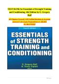 Test Bank&colon; Essentials of Strength Training and Conditioning &lpar;4th Edition&rpar; by Haff &ndash; Chapters 1-24 Complete