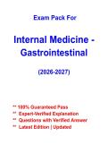 Internal Medicine Gastrointestinal Study Guide 2026&ndash;2027 &vert; GI Disorders Review & Clinical Practice Questions