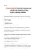 PHTLS 10th Edition &ndash; Prehospital Trauma Life Support &ndash; Complete Recall Quiz Questions and Correct Answers Study Guide