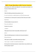 IBEC Exam Questions with Correct Answers