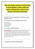 BIOL 252 Human Anatomy & Physiology &NewLine;II w&sol;Lab Module 1 Exam&colon; Endocrine &NewLine;System 100 Questions with Correct &NewLine;Answers and Expert Rationales 